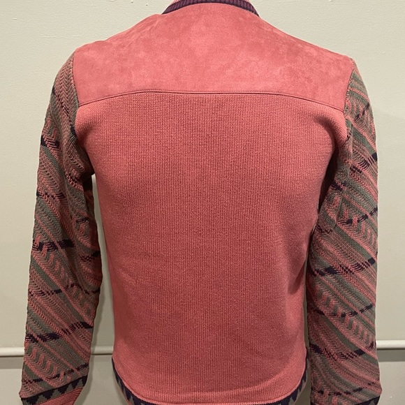 Lavane sweater vneck multi color suede/knitted regular fit - Picture 3 of 3